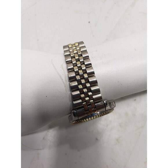 Masonic Mason Watch Wristwatch Gold & Silver Tone Freemason Square & Compass - Picture 5 of 6